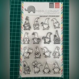 Mama Elephant Little Gnome Agenda Clear Stamp Set + Little Agenda Postage Dies